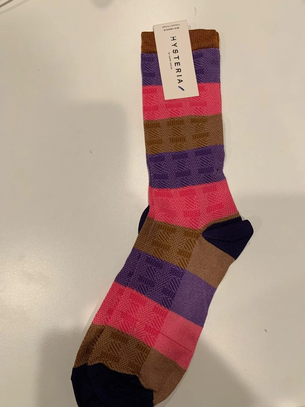 Hysteria by Happy Socks Multicolor Stripe Crew Socks NWT